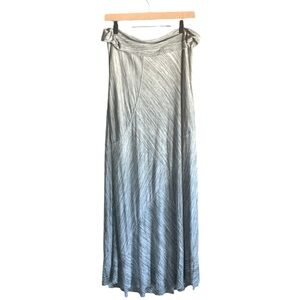 Soft Surroundings womens pull on maxi skirt gray white size medium flowy breezy